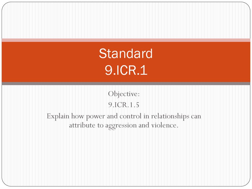 Standard 9 Icr 1 Objective 9 Icr Ppt Download