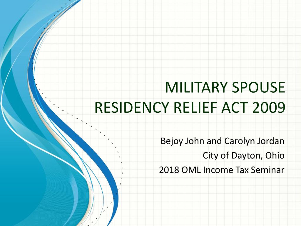 Military Spouse Residency Relief Act Ppt Download