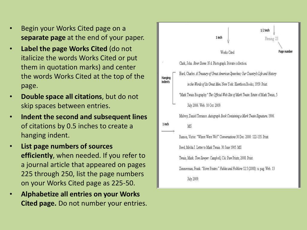 Does work cited have to be on a separate page hotsell