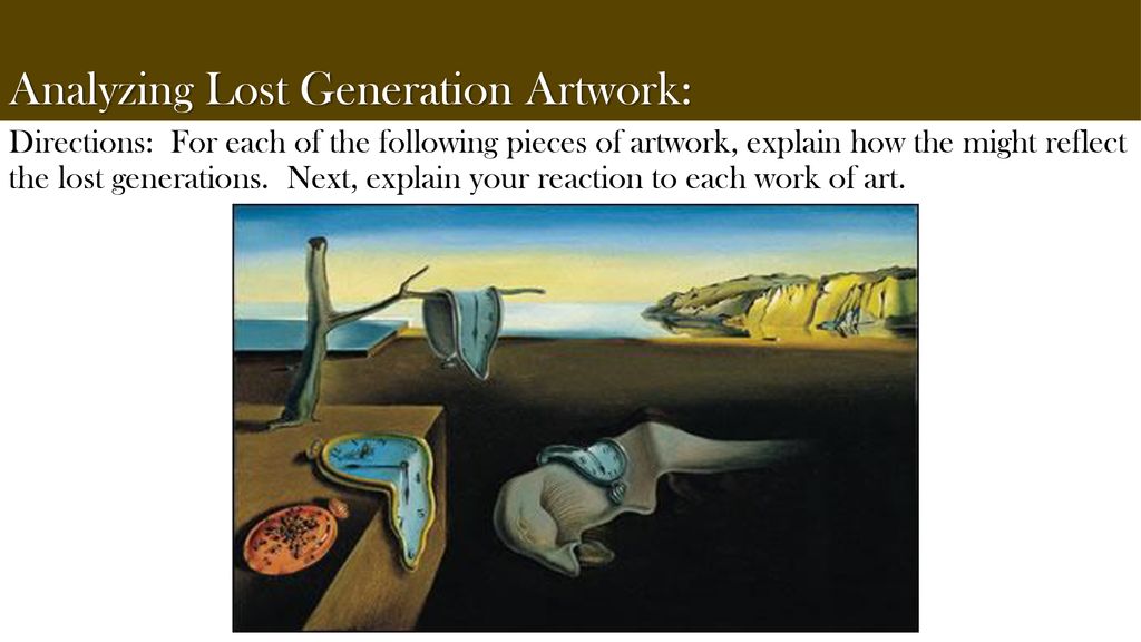 Analyzing Lost Generation Artwork: - ppt download