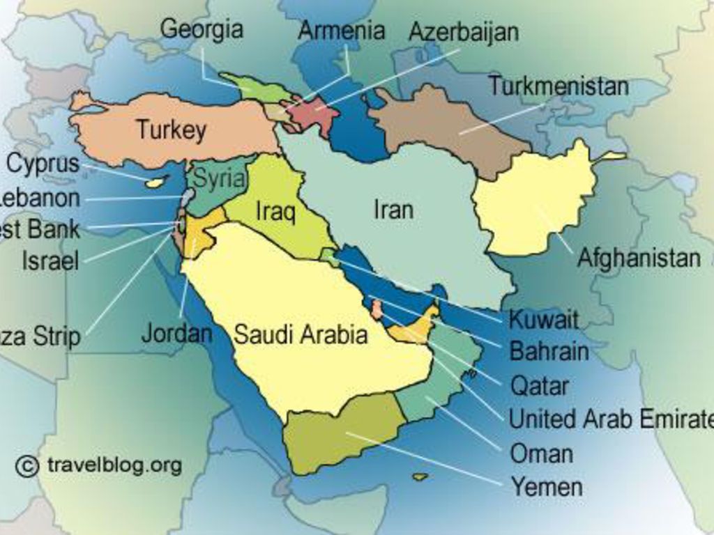 Государства востока карта. Карта ближнего Востока. Ближний и средний Восток на карте. Государства ближнего Востока на карте. Государства среднего Востока.