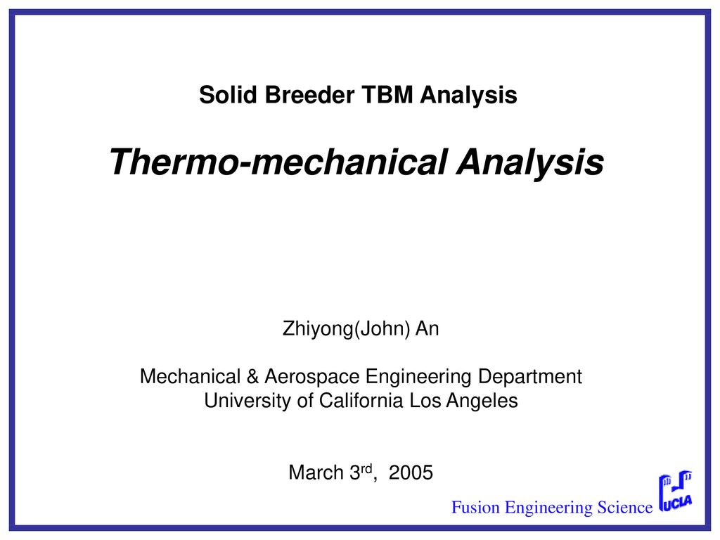 Thermo-mechanical Analysis - ppt download