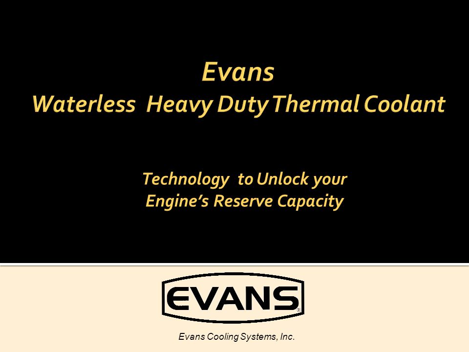evans cooling systems inc