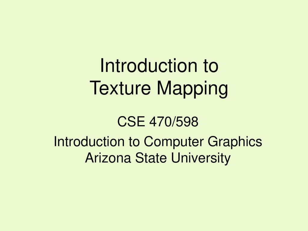 Computer Graphics Texture Mapping - ppt download