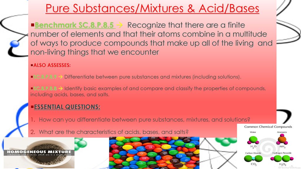 Pure Substances Mixtures Acid Bases Ppt Download