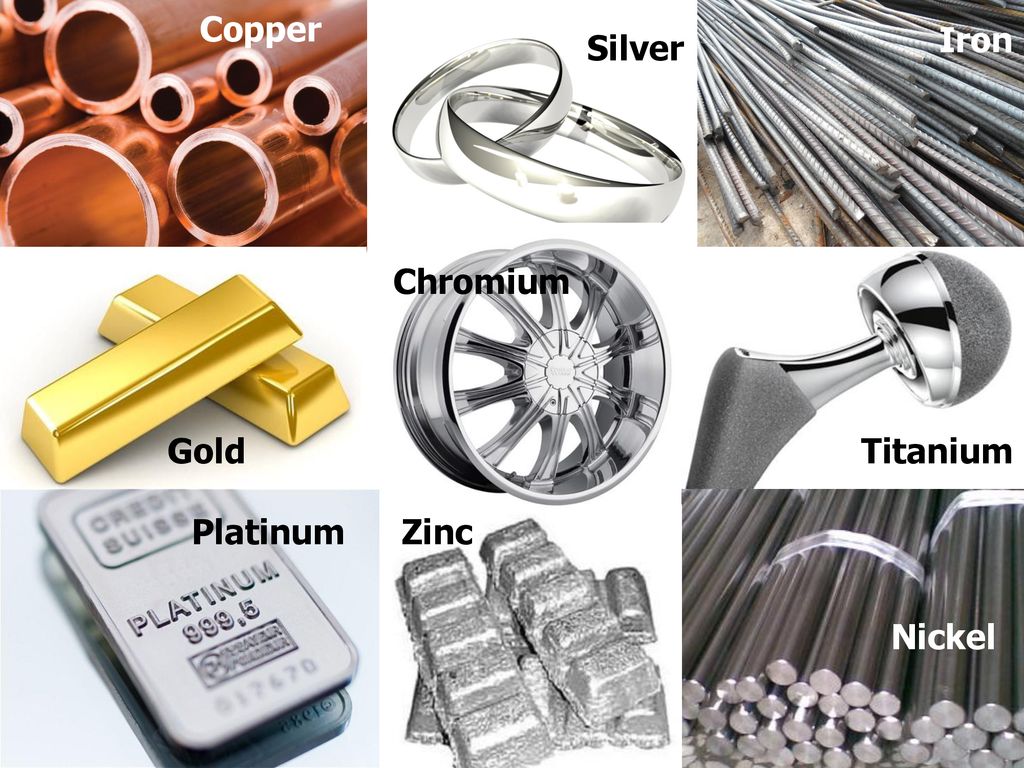 Copper Iron Silver Chromium Gold Titanium Platinum Zinc Nickel. - ppt download