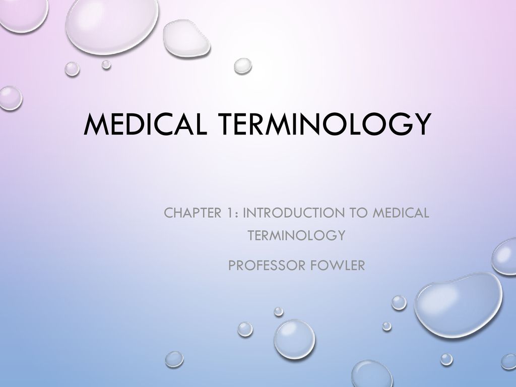 PPT - Introduction to Medical Terminology PowerPoint Presentation
