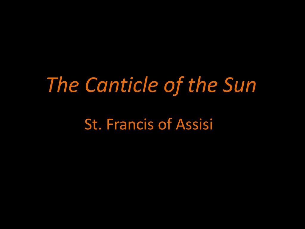 Canticle of the Sun 