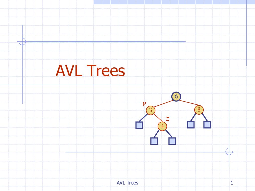 Red Black Trees 18年11月26日3时46分 Avl Trees V Z Avl Trees Ppt Download
