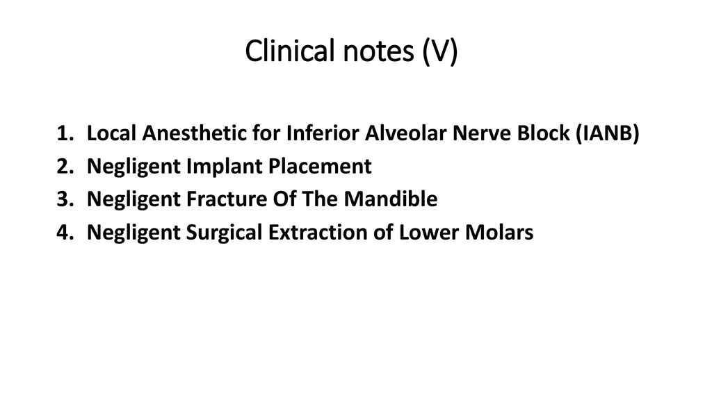 Dental Malpractice Central Inferior Alveolar Nerve Anatomy