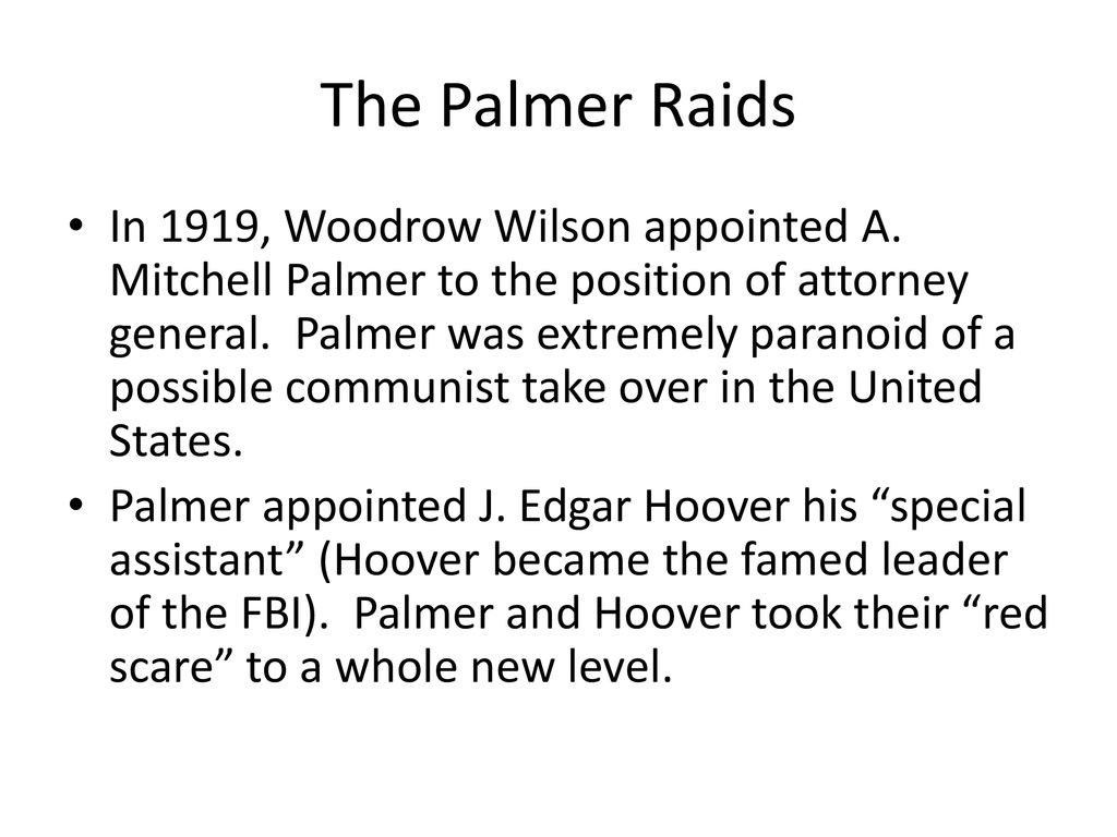 Palmer Raids, Definition, Significance & Purpose