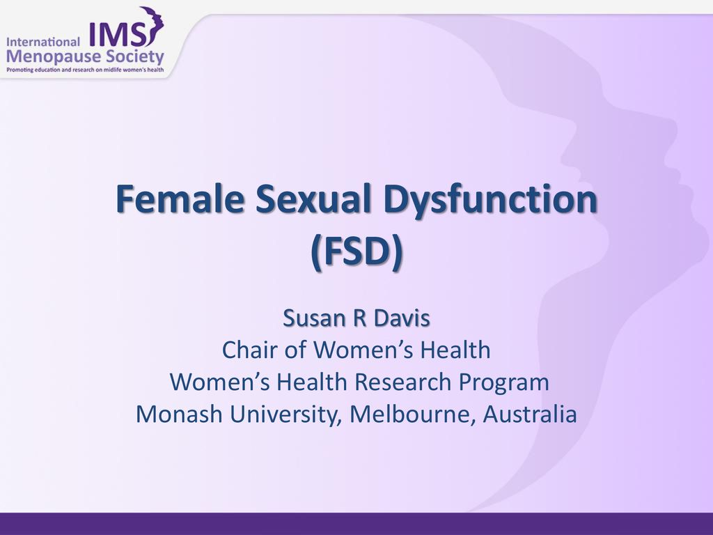 Female Sexual Dysfunction FSD ppt download