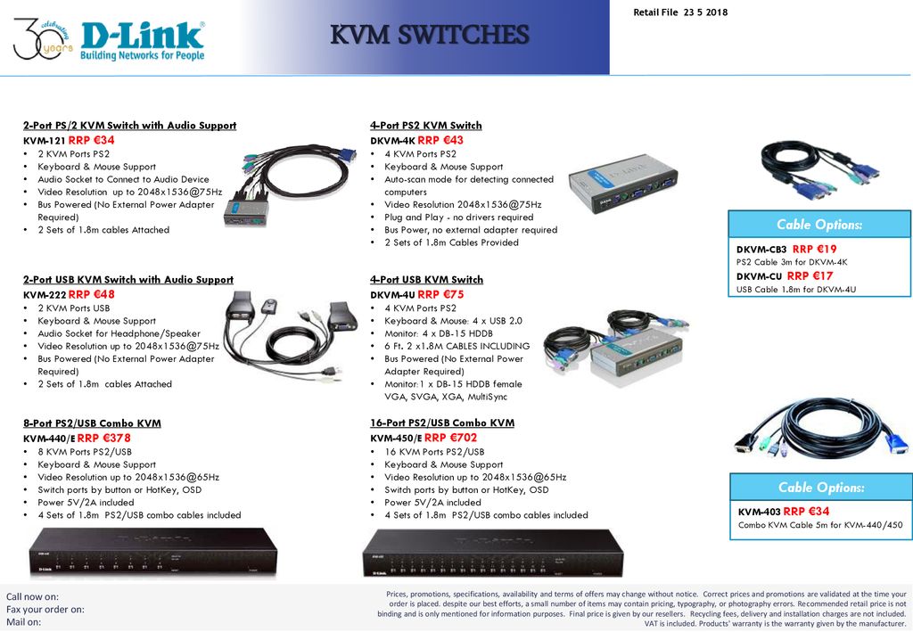 KVM-222 2-Port USB KVM Switch with Audio Support