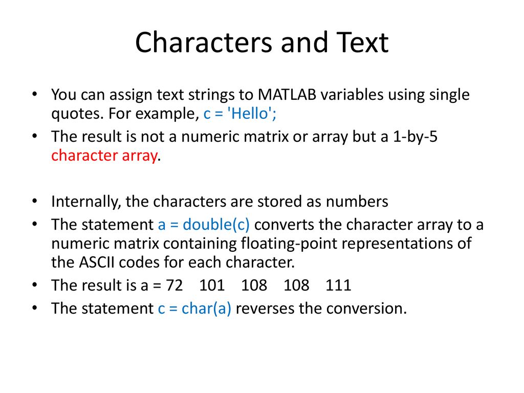 first character string matlab torrent