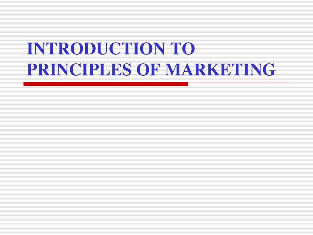 principles of marketing principles of marketing