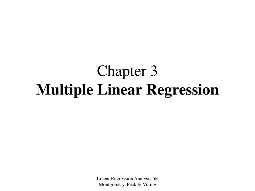 Chapter 20 Multiple Linear Regression   ppt download