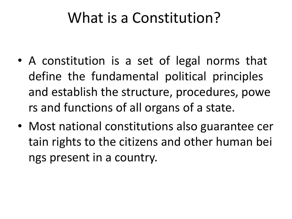 What is constitution outlet