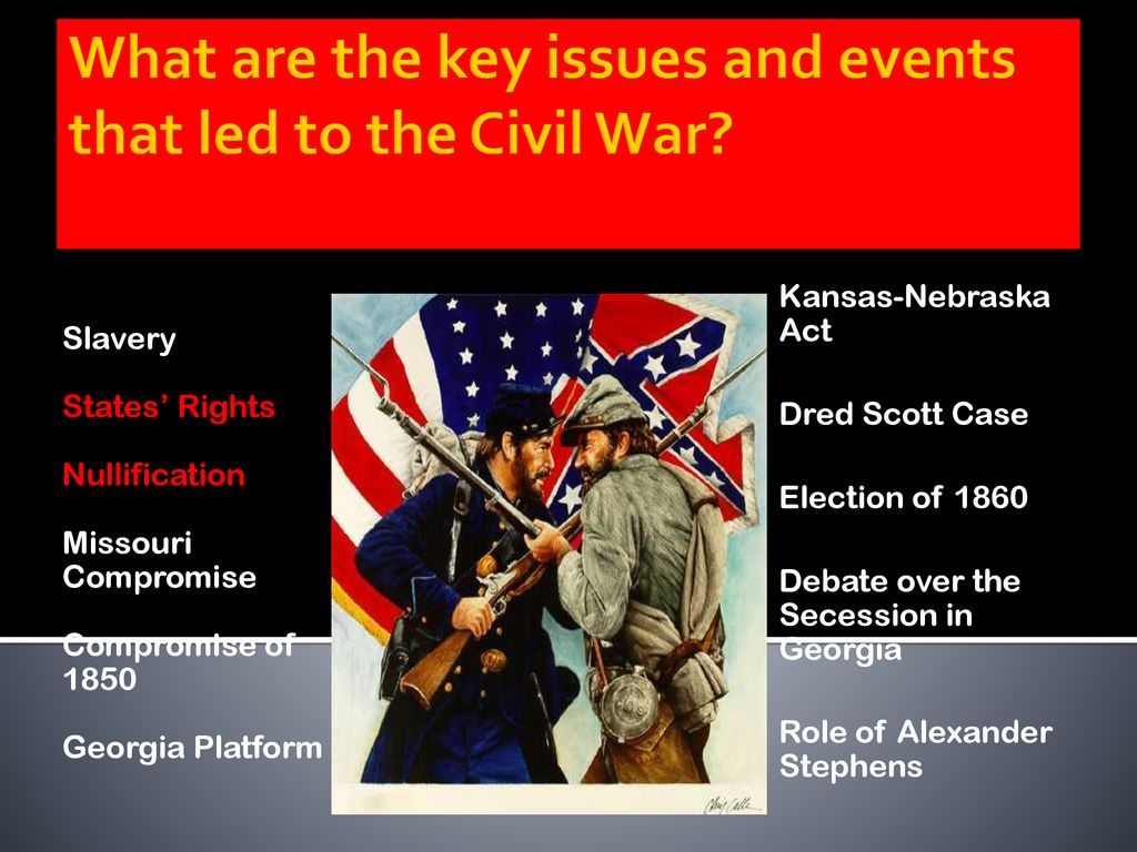 What the issues and events that led to the Civil War? - ppt