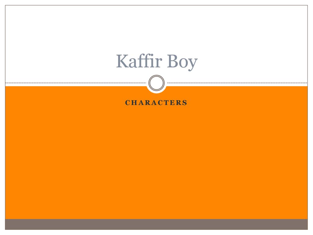 kaffir boy themes