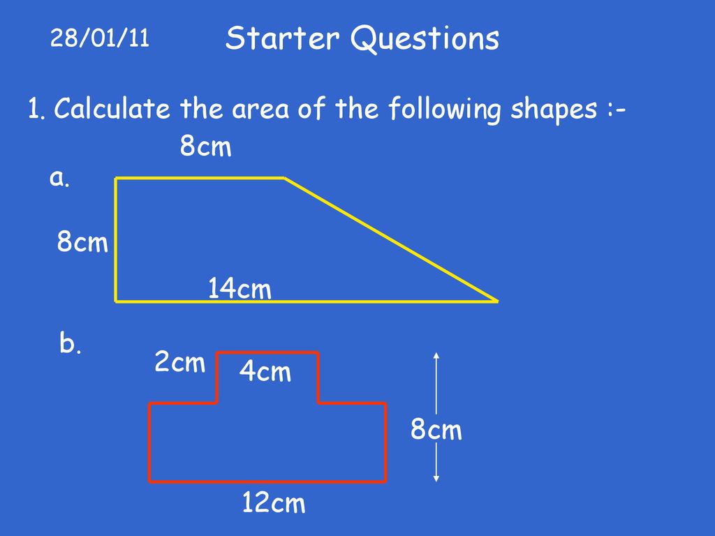 How to calculate an area of a shape deals