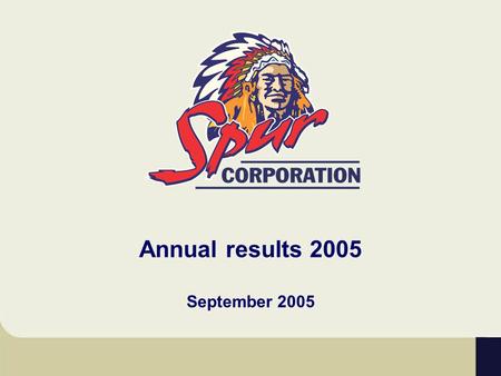 Annual results 2005 September 2005. Presentation overview Highlights of the year Brand performance & operations Financial performance Outlook for 2006.