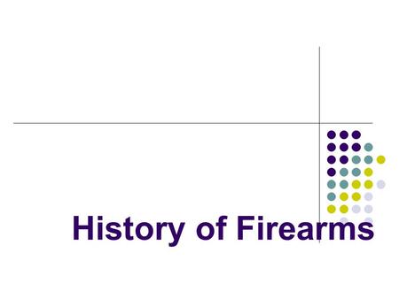 History of Firearms.