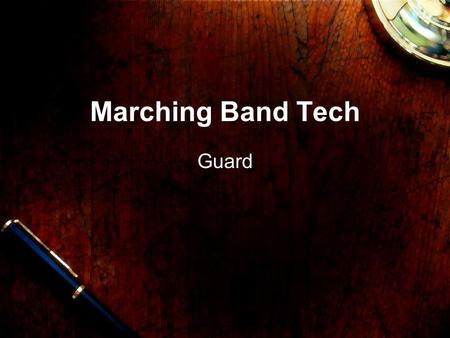 Marching Band Tech Guard. Resources WGI - Winterguard International www.colorguardcentral.com Regional Winter Circuit Message boards are great for finding.