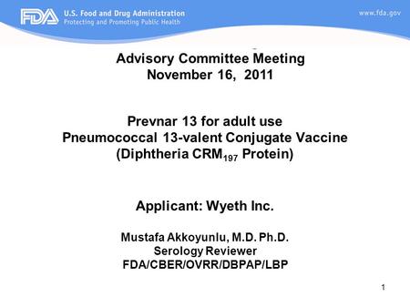 Vaccines and Related Biological Products Advisory Committee Meeting