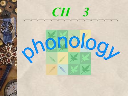 CH 3 phonology.