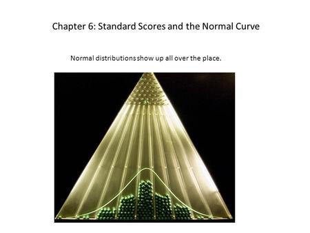 Chapter 6: Standard Scores and the Normal Curve