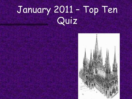 January 2011 – Top Ten Quiz. Geneticists are tracing the movements of people in prehistoric Europe using our DNA as a time machine.... — Joe Palca, “Tracing.
