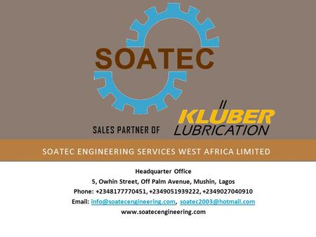 SOATEC ENGINEERING SERVICES WEST AFRICA LIMITED