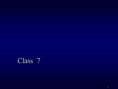 Class 7.