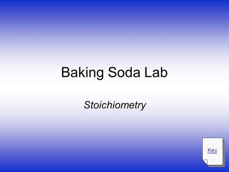 Baking Soda Lab Stoichiometry Key.