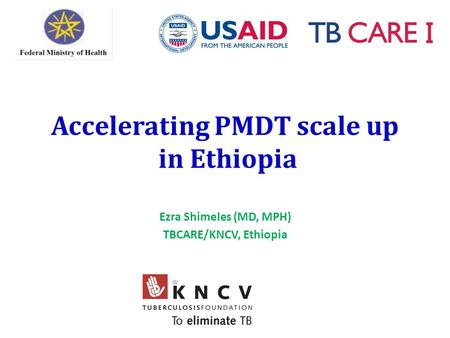 Accelerating PMDT scale up in Ethiopia