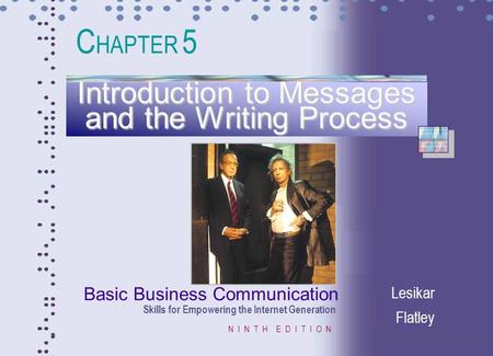Basic Business Communication Skills for Empowering the Internet Generation N I N T H E D I T I O N Lesikar Flatley Introduction to Messages and the Writing.