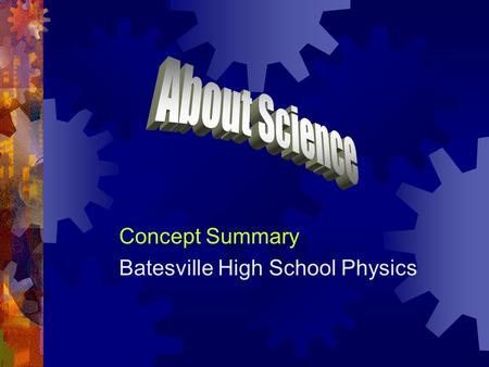 Concept Summary Batesville High School Physics. Natural Philosophy  Socrates, Plato, Aristotle  Were the “authorities” in Western thought from about.