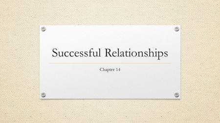 Successful Relationships