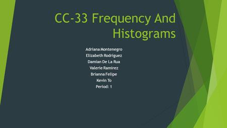 CC-33 Frequency And Histograms