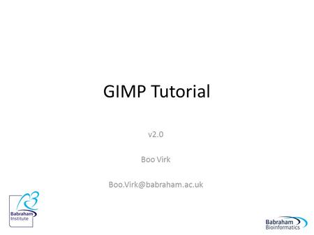GIMP Tutorial v2.0 Boo Virk