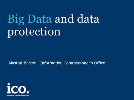 Big Data and data protection