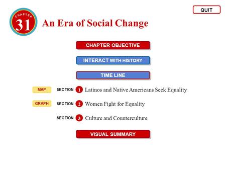 31 An Era of Social Change Latinos and Native Americans Seek Equality