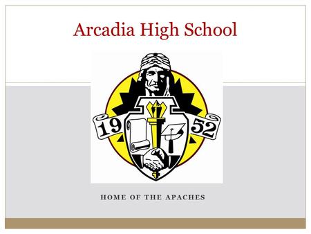 HOME OF THE APACHES Arcadia High School. District Enrollment by Ethnicity.