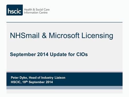 NHSmail & Microsoft Licensing