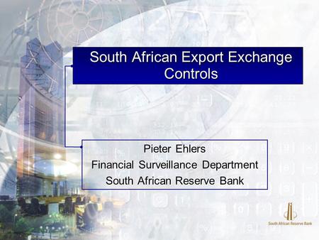 South African Export Exchange Controls