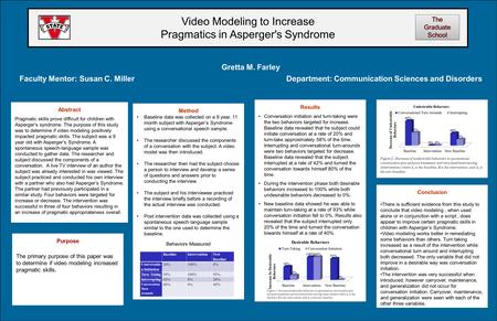 Conclusion There is sufficient evidence from this study to conclude that video modeling, when used alone or in conjunction with a script, does appear to.