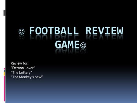  Football Review Game