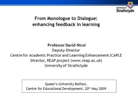 From Monologue to Dialogue: enhancing feedback in learning