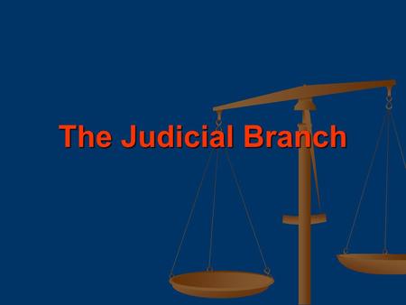 The Judicial Branch. Court Systems & Jurisdictions.