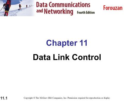Chapter 11 Data Link Control